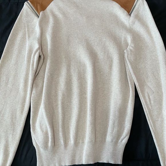 G by Guess Sweater with Zippered Shoulders and Suede Shoulder Pads - Picture 3 of 6